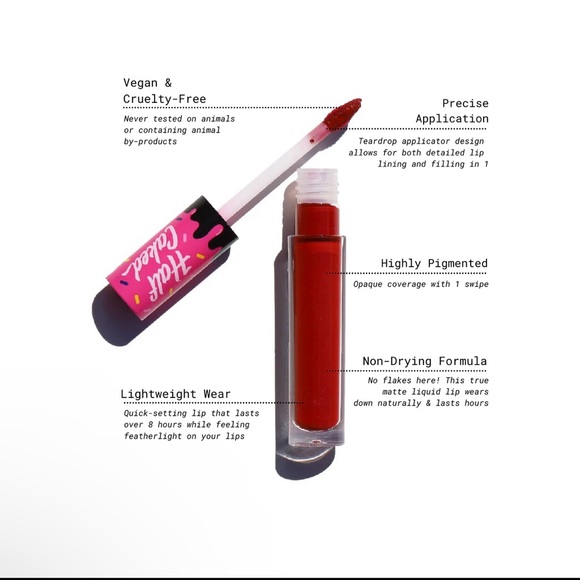 Half Caked Lip Fondant Liquid Lipstick in Low Key Full Size New Clearance - Picture 4 of 5
